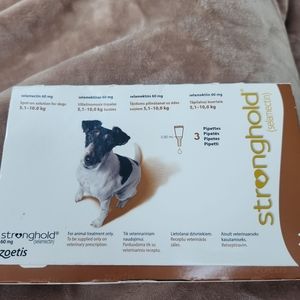 Stronghold 60 mg for dogs 11 to 20 lbs 3 month supply New Sealed